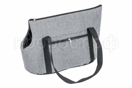 Сумка переноска Zoo-M JAZZ Жакард 2кармана поролон.Пекинес/Той-терьер 49*23*30см серый/9098/Дарэлл