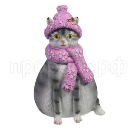 Копилка Кошка Шарлотта (серая) L10W10H14,5 715256/SK140