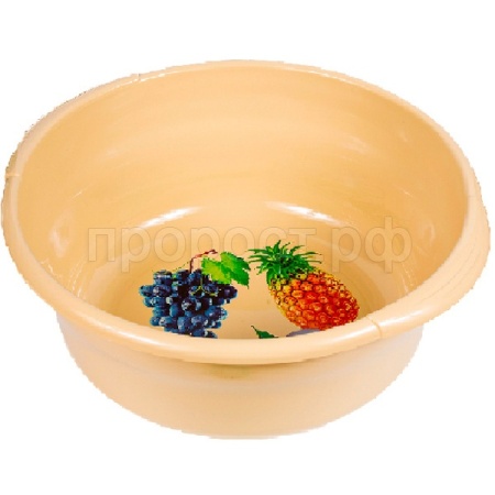 Таз 20л "Новинка" с ручками бежевый 03016