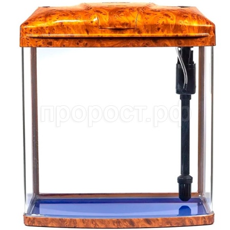 Аквариум куб полный комплект 35л темное дерево/AQUARIUM 049