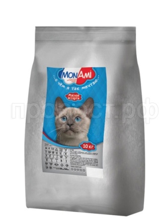 Корм для кошек МонАми Мясное ассорти 10кг