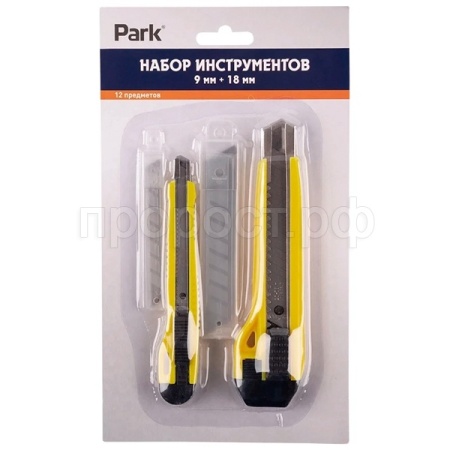 Набор ножей 12 предметов (9-18мм) с выдвижным лезвием 105596 /шт/Park