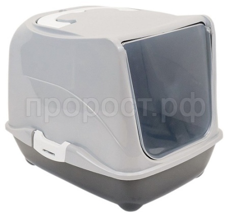 Туалет бокс д/кошек ZooM 43*32*33см серый /2929/Дарэлл