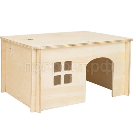 Игрушка д/грыз Домик ЕСО с окошком 30*22*h16см фанера/85683/Дарэлл