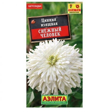 Цинния Снежный человек кактусовидная 0,2г