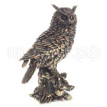 Сова золото L13W13H27см 713276/F434