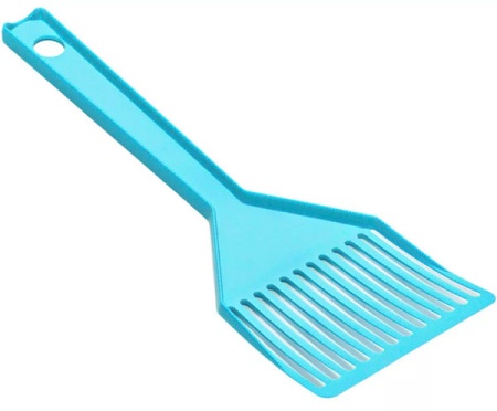 Совок для кошачьего туалета малый 9*25см бирюзовый/2801/Дарэлл