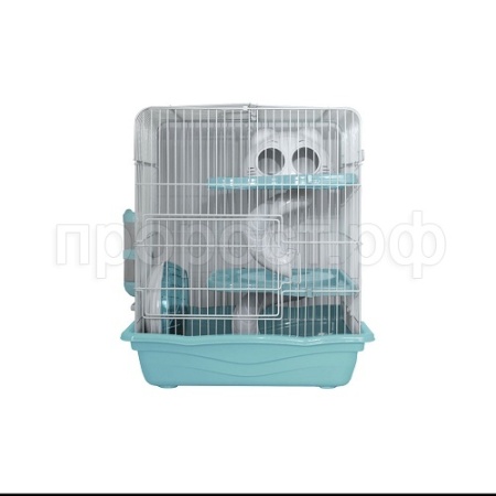 Клетка для грызунов N1 ДКгМ012 2-х эт фигурная крыша 35,5*26,6*40,5см