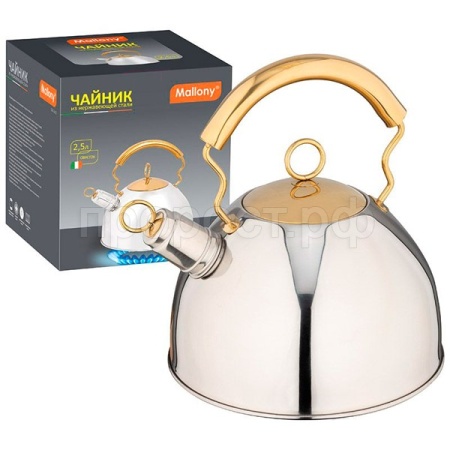 Чайник 2,5л DJВ-3427 нерж.сталь, со свистком, капс.дно/6шт/910070