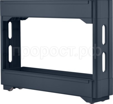 Этажерка на колесах 2 секции Keeplex Regular 53,7х13,8х45см космический серый KL3837 /6шт/ПР