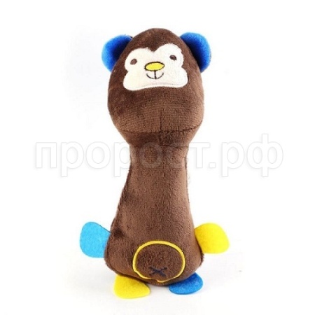 Игрушка с Обезьянка плюшевая с пищалкой 20см/С0229/ЗР