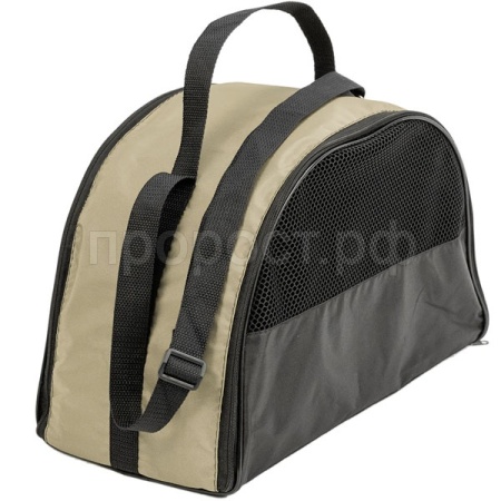 Сумка переноска ЧИП Конверт-Полукруг №1 расклад.с карм. и ремнем 40*20*27см бежевая/9056беж/