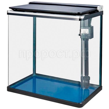 Аквариум куб полный комплект 15л черный/AQUARIUM 037