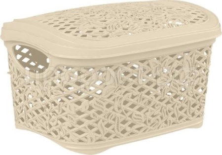 Корзина д/хранения Keeplex Fiori 3.3л с крышкой бежевый топаз KL4012 /13шт/ПР