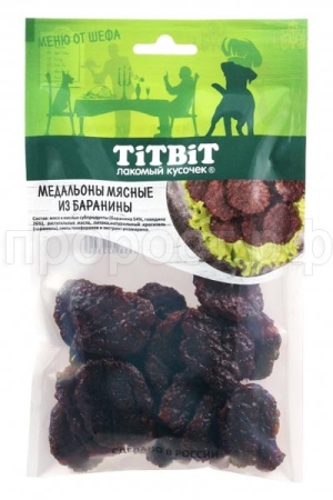 Лакомство для собак  Медальоны мясные из баранины 80гр/022306