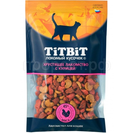 Лакомство К хрустящее с курицей для кошек 60г/025338