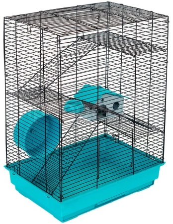 Клетка для грызунов ГОША-4 3-х этажная 10,5*42*30*59см укомплектованная/4034