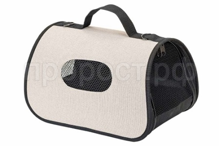 Сумка переноска ЭКО ТУРНЕ №0 жесткая нейлон Принт, пластик 32,5*19,5*19,5см св-беж/90010/Дарэлл