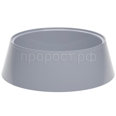 Миска одинарная пластик 0,3л д/животных серый/30шт/М8914