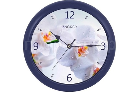 Часы настенные кварцевые ENERGY модель орхидея ЕС-110 009483 