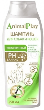 Шампунь Энимал Плей для кошек и собак гипоаллергенный 250мл