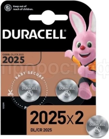 Батарейка Duracell Lithium 2025 2шт, табл