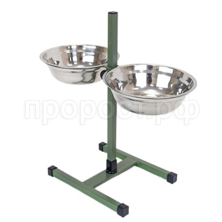 Миска метал на регулируемой подставке ЧИП хамелеон 50см 2*2л/1185/Дарэлл