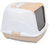 Туалет бокс д/кошек ZooM 50*38*37см бежевый низ мраморный верх/2930/Дарэлл