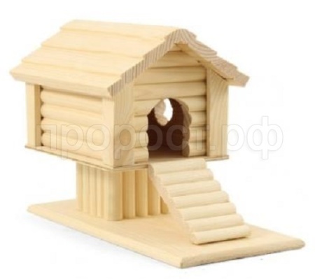 Игрушка д/грыз Домик деревянный ИЗБУШКА 25*12*h18см/8609/Дарэлл