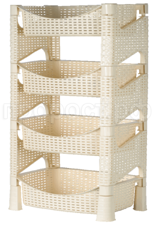 Полка хозяйственная Плетенка слон.кость 16029