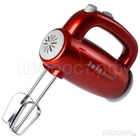 Миксер ENERGY EN-295R 5 скоростей 300Вт красный /24шт/152486