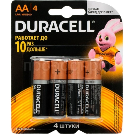 Батарейка Duracell АА 4in