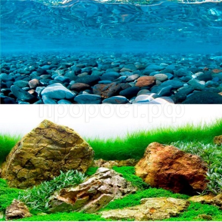 Фон для аквариума Горная река/Зеленое море 30см*15м BACKGROUND 055