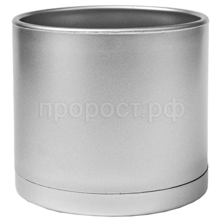 Кашпо 0,50л серебро с под. (пласт+слюда) 103/10-5 /24шт/Mehrni