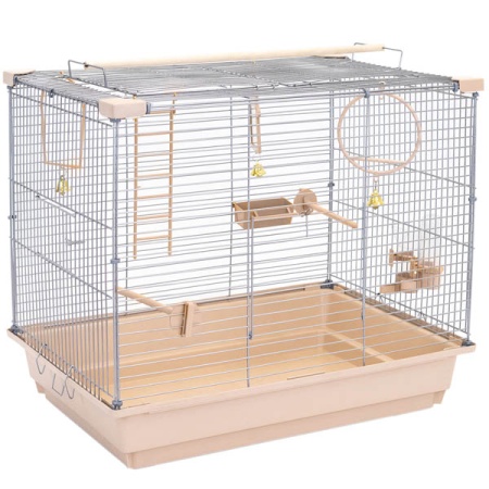 Клетка д/птиц ЛОРА-1 ECO 58*40*48см (укомплект) 1 секция бежевая/4610/Дарэлл