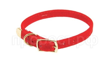 Ошейник флок 10мм длина 30см красный 04100002-02/Каскад