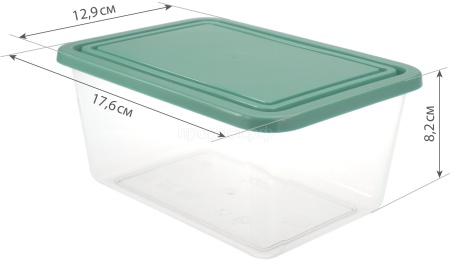 Контейнер для пищевых продуктов 1,2л прямоугольный фисташковый М1452 