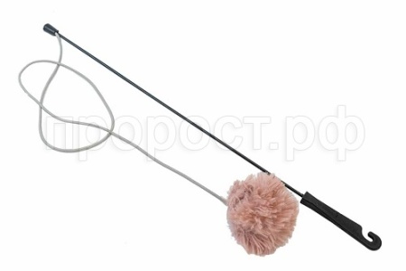 Игрушка к Удочка-дразнилка с шуршиком 4см с погремушкой 70см рыжий/24152/Дарэлл