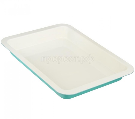 Противень 37,5*27*4,4см керамический бирюзовый