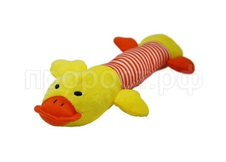 Игрушка с Утенок в полоску с пищалкой 25см/Хм1/Евро