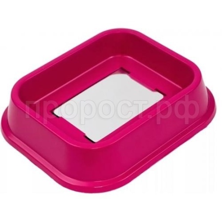 Купалка д/птиц ванночка с зеркалом 14,5*12*3см рубин/5056/Дарэлл