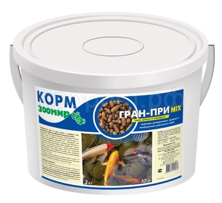 Корм для рыб ГРАН-ПРИ MIX ведро 3кг