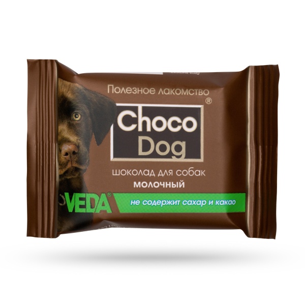 Лакомство для собак молочный шоколад, воздушный рис CHOCO DOG 15гр