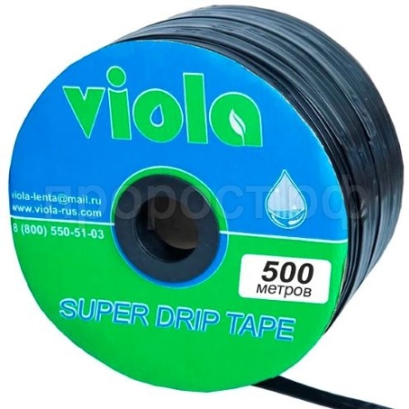 Капельная лента 7милс водовылив 1,6л/ч шаг 20см 500м эмиттерная /Виола
