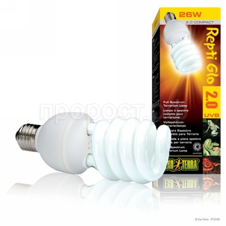 Лампа для черепах дневная Repti Glo 2.0 Compact 25Вт/2191
