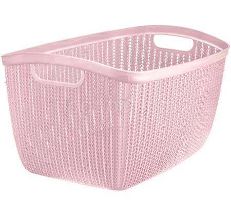 Корзина для белья ВЯЗАНИЕ 26л чайная роза М2617