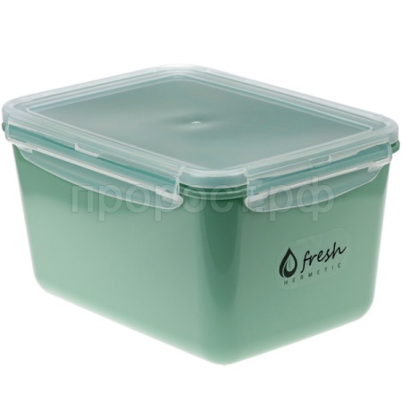 Емкость для продуктов 2,3л ФРЕШ фисташковый с зажимами