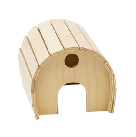 Игрушка для грызунов Домик деревянный полукруглый 15*12*10 см/8550