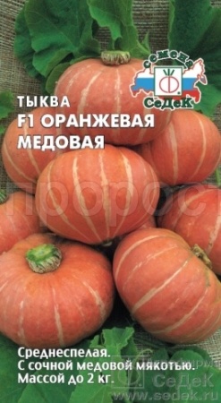 Тыква крупноплодная Оранжевая медовая F1 1г 