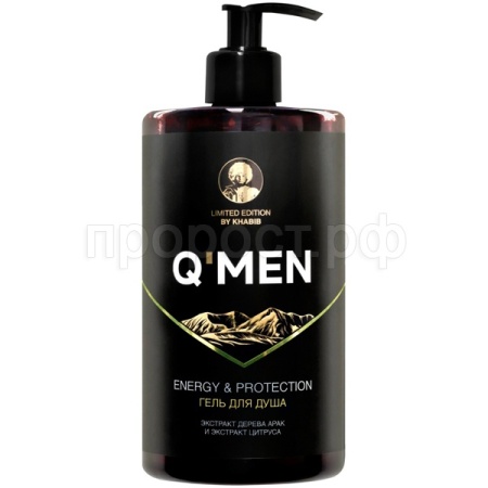 Гель д/душа Q'MEN 640мл бодрость и защита /6шт/Атлант